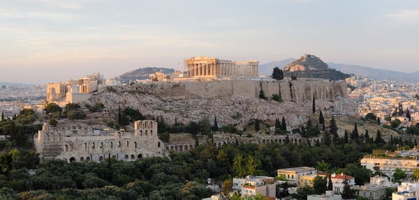 Die Akropolis von Athen vom Mouseion-H&uuml;gel aus